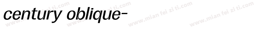 century oblique字体转换